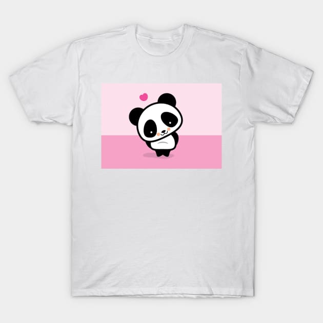 kawaii love panda T-Shirt by AidenSmith